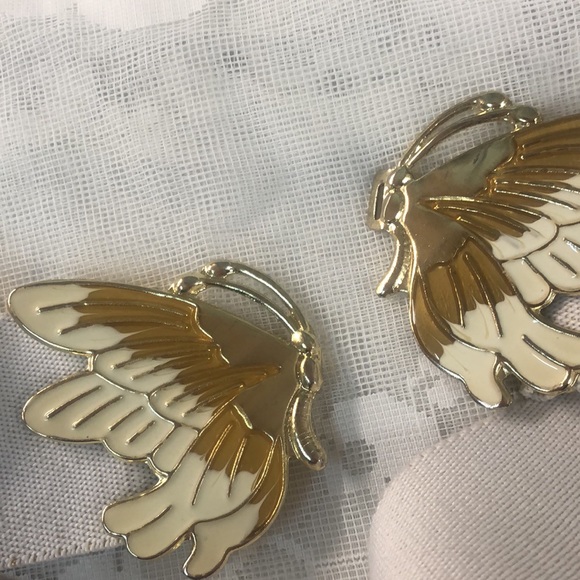 Vintage butterfly stretch belt- metal buckle with elastic band - Picture 7 of 7